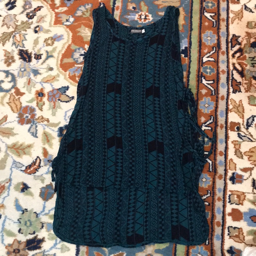 Earthbound tank tops with ties on the side